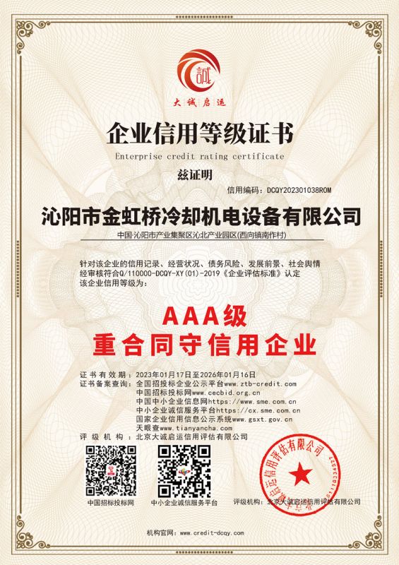 AAA 级重合同守信用企业
